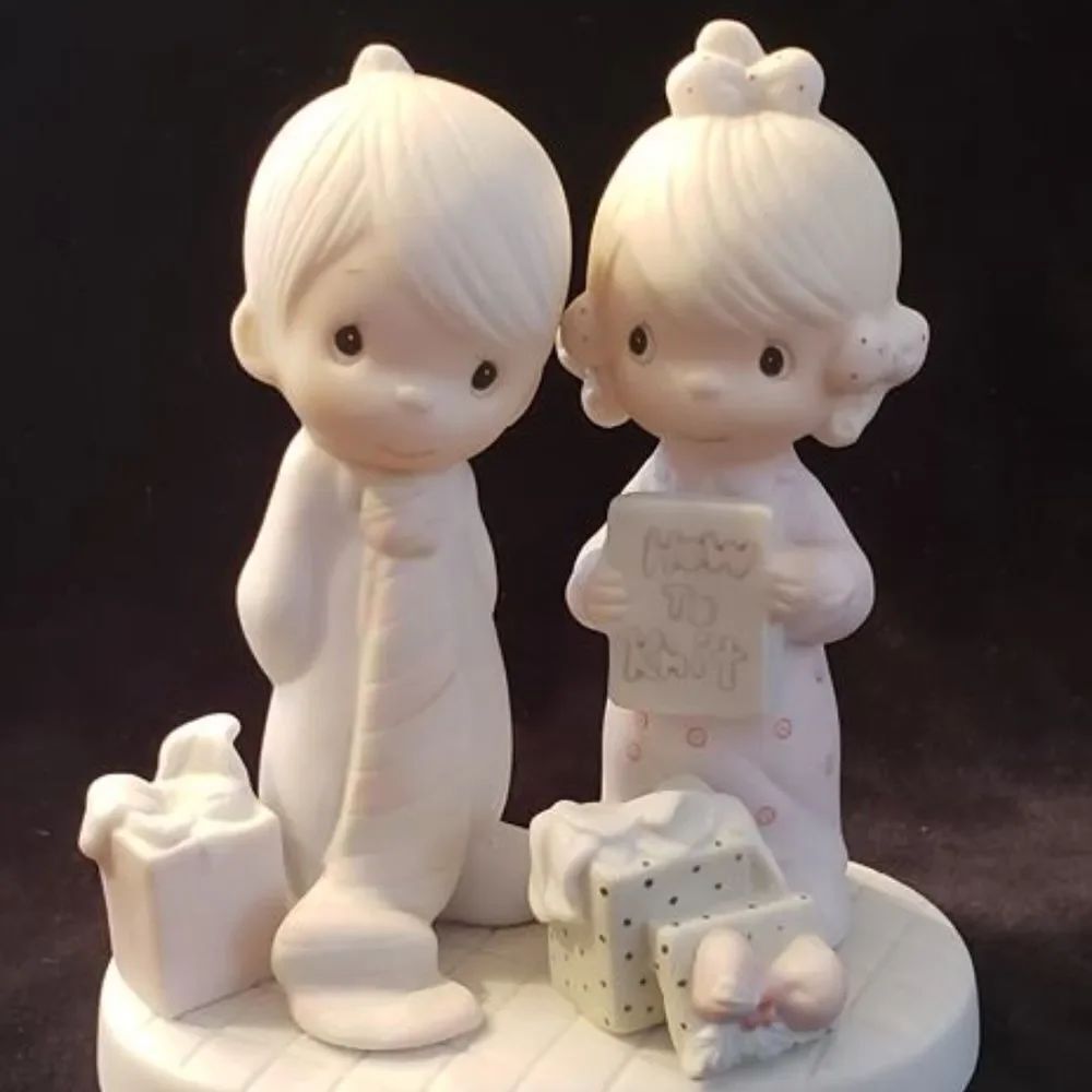Vintage Precious Moments "Our First Christmas Together" Porcelain Figurine 1982